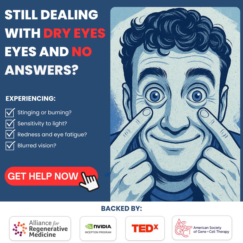 Therapy4Me dry-eye relief ad showing a patient finding relief